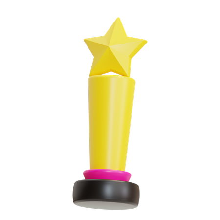 Troféu estrela  3D Icon