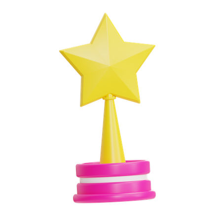 Troféu estrela  3D Icon