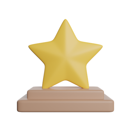 Troféu estrela  3D Icon
