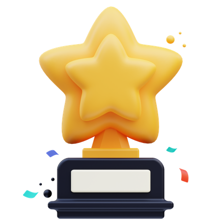 Troféu estrela  3D Icon