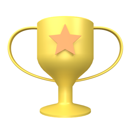 Troféu estrela  3D Icon