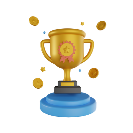 Troféu estrela  3D Illustration