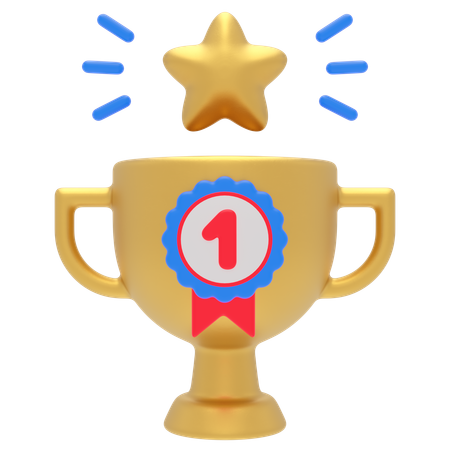 Troféu estrela  3D Icon