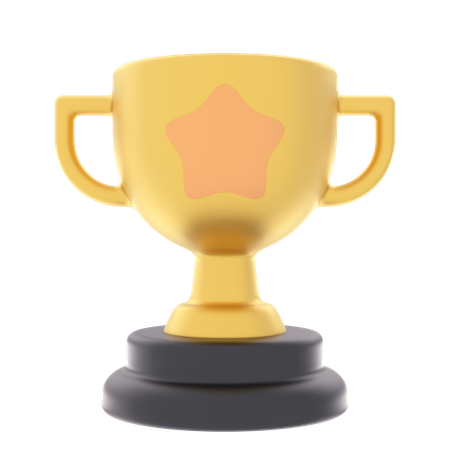 Troféu estrela  3D Icon