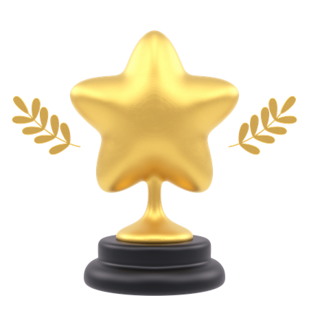 Troféu estrela  3D Icon