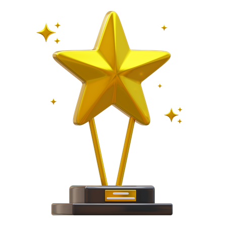 Troféu estrela  3D Icon