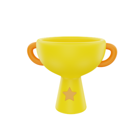 Troféu estrela  3D Icon