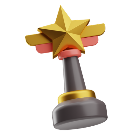 Troféu estrela  3D Icon