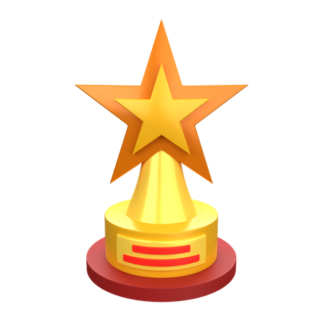 Troféu estrela  3D Icon