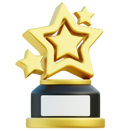 Troféu estrela  3D Icon