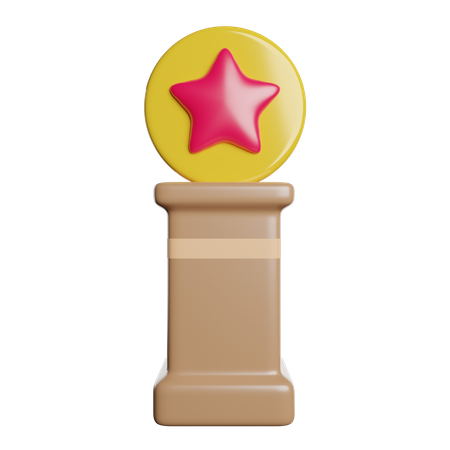 Troféu estrela  3D Icon
