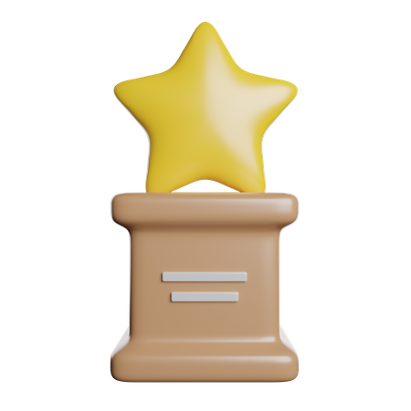 Troféu estrela  3D Icon