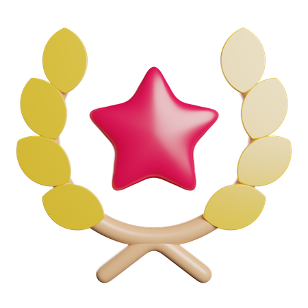 Troféu estrela  3D Icon