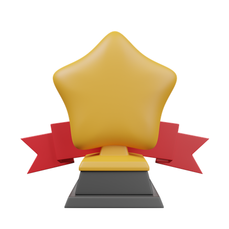 Troféu estrela  3D Icon