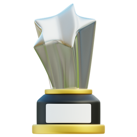 Troféu de vidro estrela  3D Icon