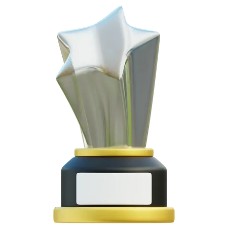 Troféu de vidro estrela  3D Icon