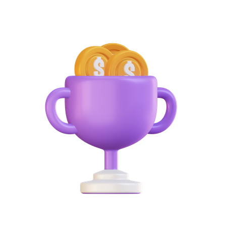 Troféu de finanças  3D Illustration