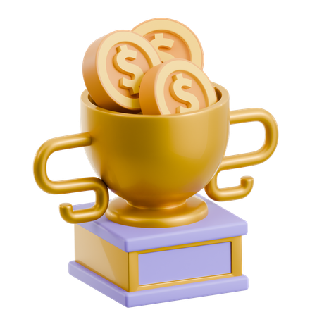Troféu financeiro  3D Icon