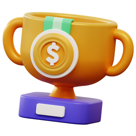 Troféu financeiro  3D Icon