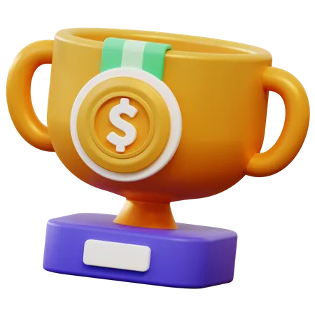 Troféu financeiro  3D Icon