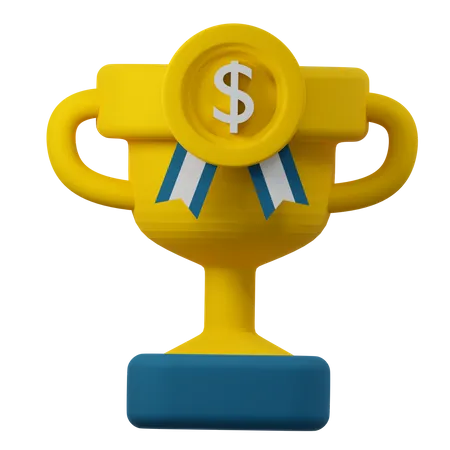 Troféu financeiro  3D Icon