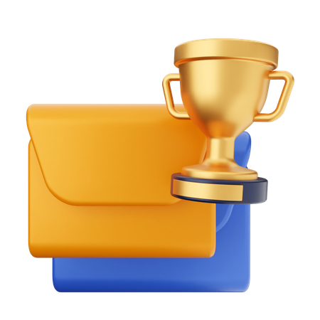 Mensagem de correio de troféu  3D Icon
