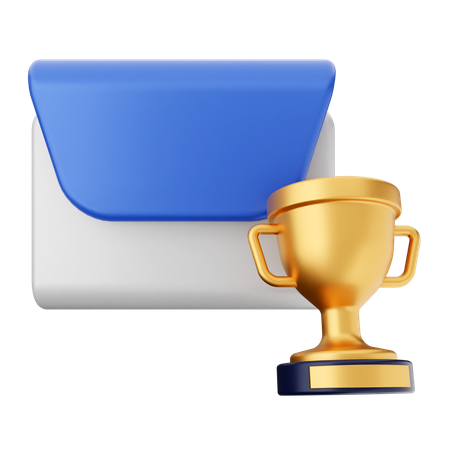 Mensagem de correio de troféu  3D Icon