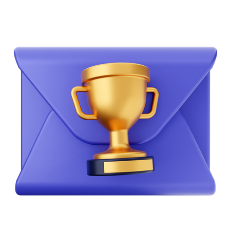 Mensagem de correio de troféu  3D Icon