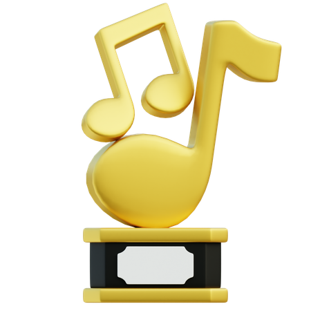 Troféu de música  3D Icon