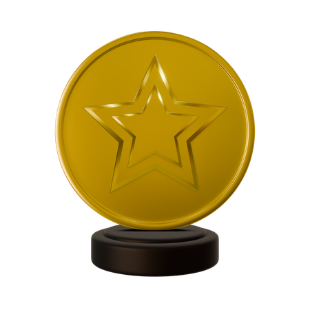 Troféu Ouro  3D Icon