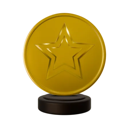 Troféu Ouro  3D Icon