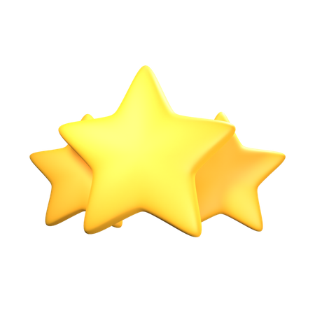 Trois étoiles  3D Illustration