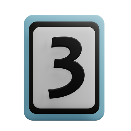 Numéro 3  3D Icon