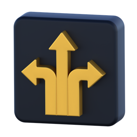 À trois voies  3D Icon