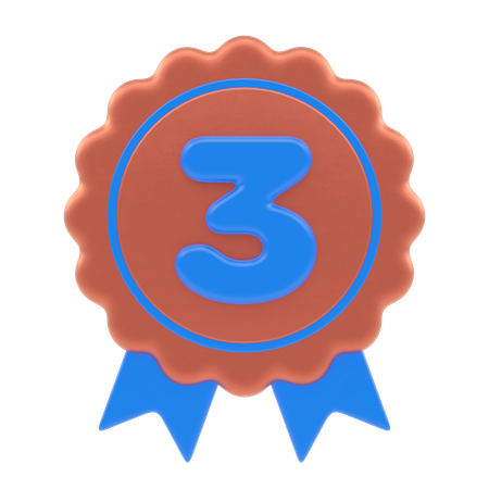 Troisième médaille  3D Icon