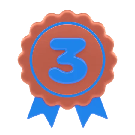 Troisième médaille  3D Icon