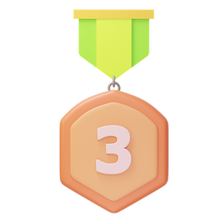 Médaille de bronze pour la troisième place  3D Icon