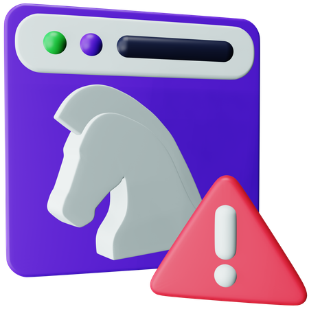 Trojan Website  3D Icon