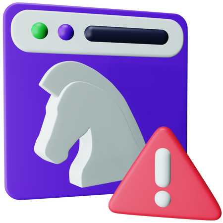 Trojaner-Website  3D Icon
