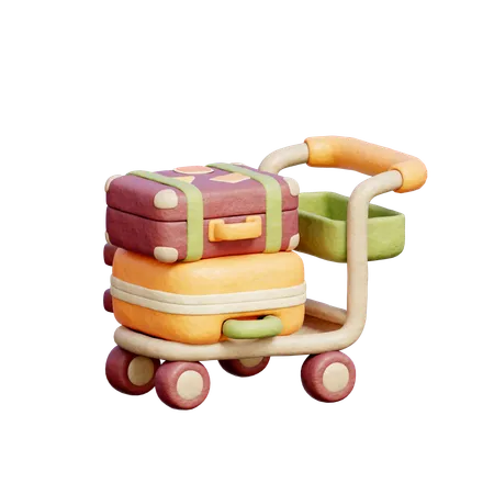 3 D Trolley Travel Tourism Elements Holiday Vacation 3D Icon