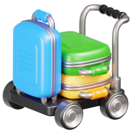 Trolley and Bag  3D Icon