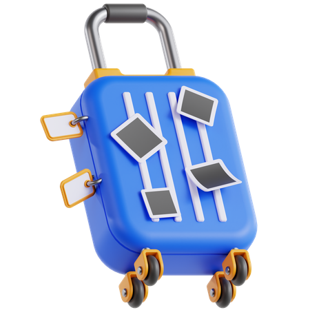 Trolley Bag  3D Icon