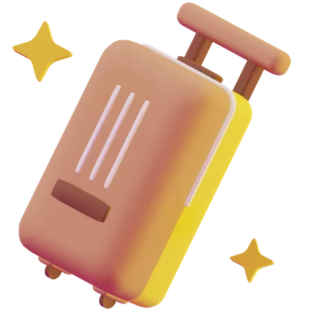 3 D Suitcase Icon 3D Icon