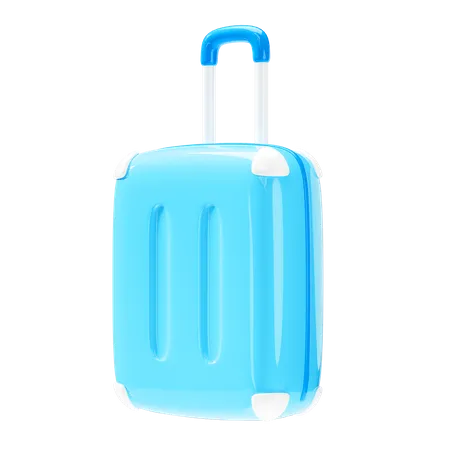 Blue Suitcase 3 D Luggage Icon 3D Icon