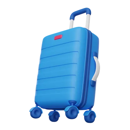 Suitcase On Wheels 3 D Render Icon 3D Icon