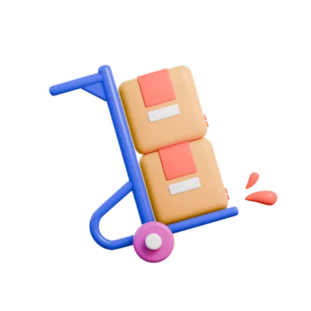 Trolley Delivery  3D Icon
