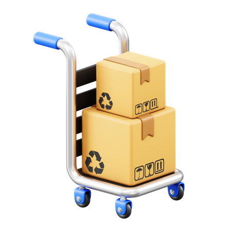 Trolley Package  3D Icon