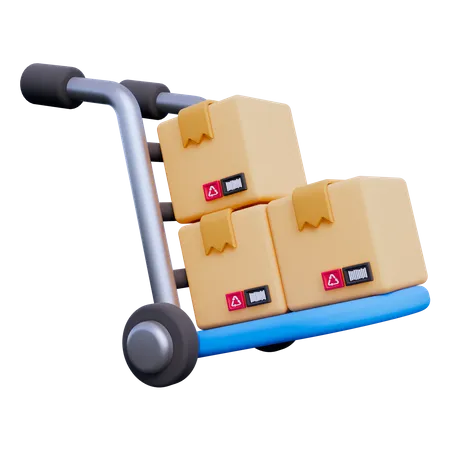 Trolley-Paket  3D Icon