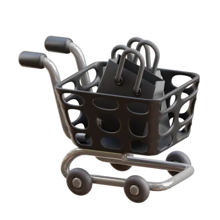 Trolley Shoping  3D Icon