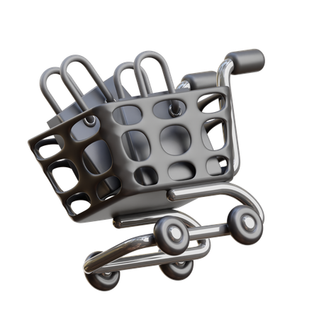 Trolley Shoping  3D Icon